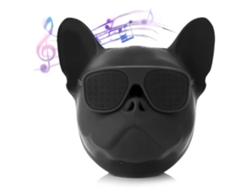 Altavoz Bluetooth portátil con forma de perro, reproductor de música estéreo, altavoz Bluetooth inalámbrico, negro, bulldog francés, Chennnls