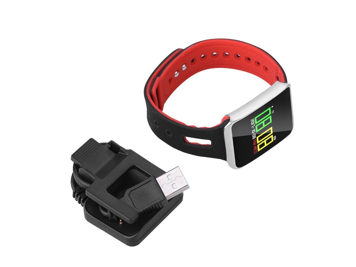 Pulsera Inteligente (monitoreo De Frecuencia Cardíaca Deportiva, Conteo De Pasos) Pulsera Inteligente De Frecuencia Cardíaca Deportiva Tf1 (negro Y Rojo)