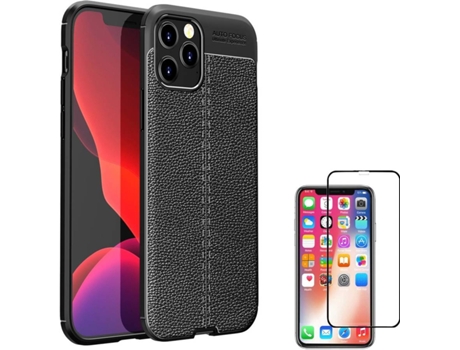 Kit Funda + Protector para iPhone 12 Pro PHONESHIELD BD-LC&9D-BK-IP-12P Negro