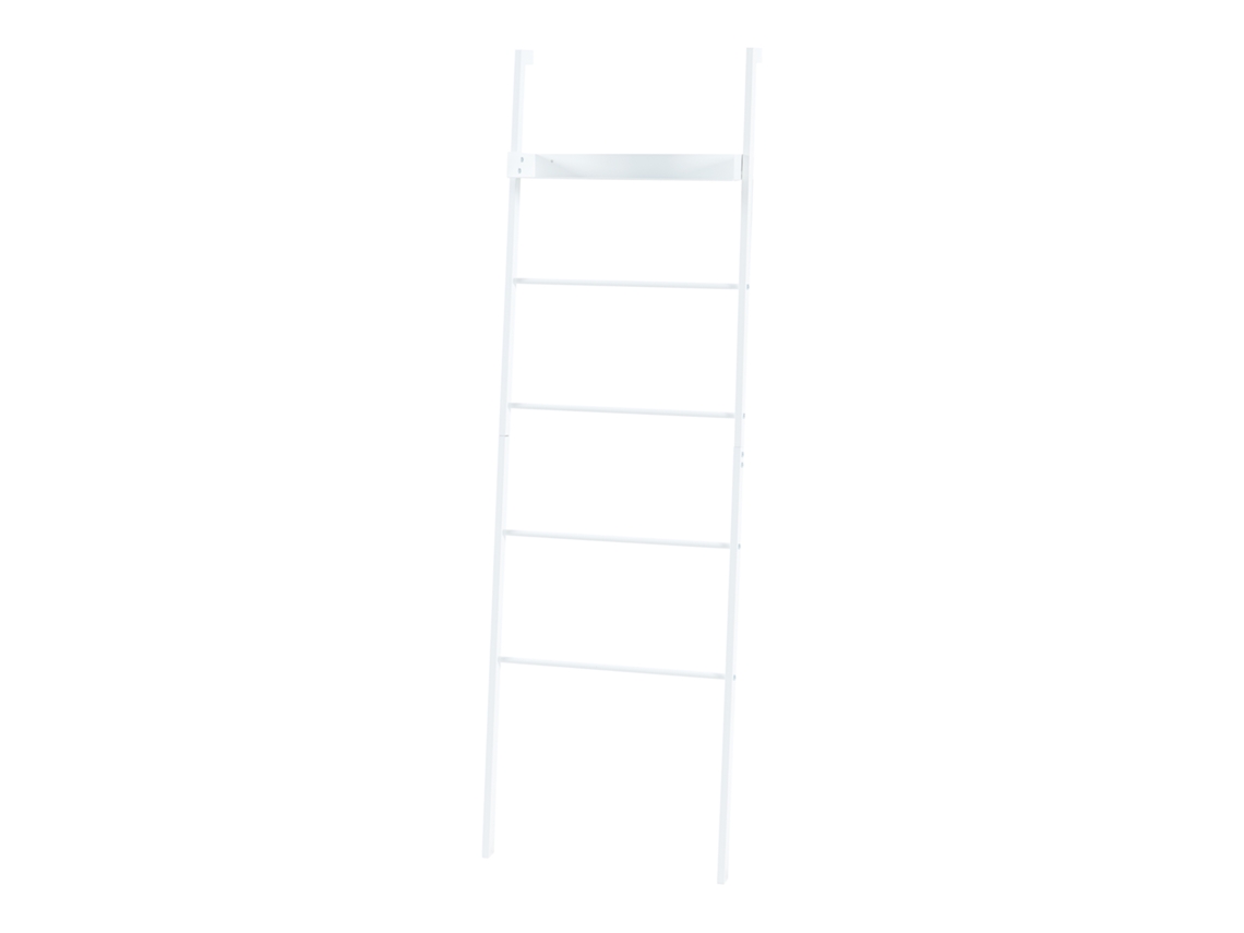 Toallero escalera Øksnes con estante acero 160x50x27,5cm - Blanco [EN.CASA]