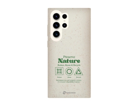 Funda Móvil Ultra Oficial Compostable Base para Samsung Galaxy S23 Ultra PHONECASES3D Blanco
