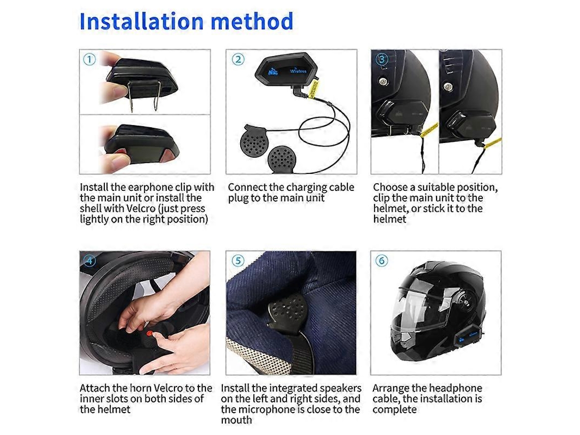 Auriculares Bluetooth 5.0 Para Casco De Motocicleta M01