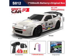 Coche de drift RC GTR Ae86 4x4 con luz LED, control de 2.4G, modelo profesional para carreras y diversión infantil, acabado blanco. Aeuzwr