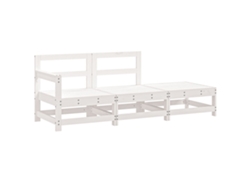 Conjunto 3 Juego de muebles de jardín VIDAXL madera maciza de pino blanco (62 x 62 x 70,5 cm)