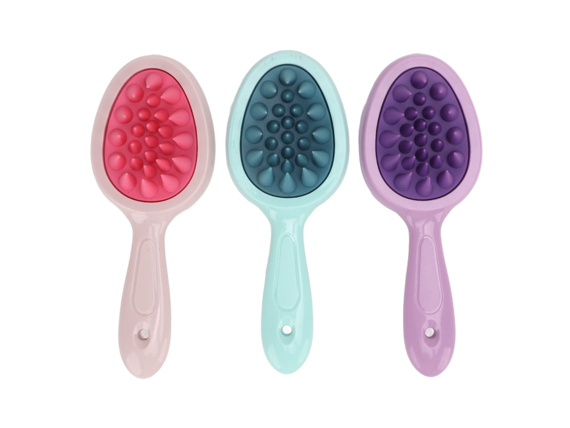 3pcs Pincel De Massagem De Shampoo Pente Duas Faces Para Cabelo Úmido E Seco Combate Emaranhamento Cuidado Com A Scalp