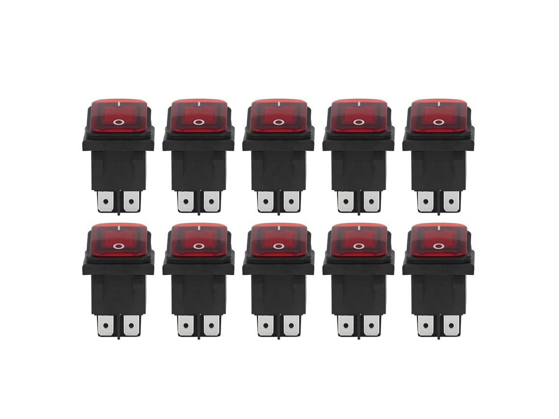 Veloriskku-interruptor De Palanca De 2 Posiciones Com Led 4 Pinos 30a Ac 125v 250v Para Barco 10 Peças
