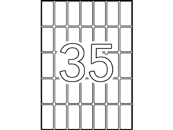 Etiquetas & Eadas con Adhesivo 15 Hojas APLI (Blanco - A5 19 X 40 mm)