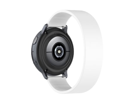 Correa de Silicona 20mm longitud de la banda 150mm para Samsung Galaxy Watch4 Classic 46mm 42mm/Watch4 44mm 40mm - blanco