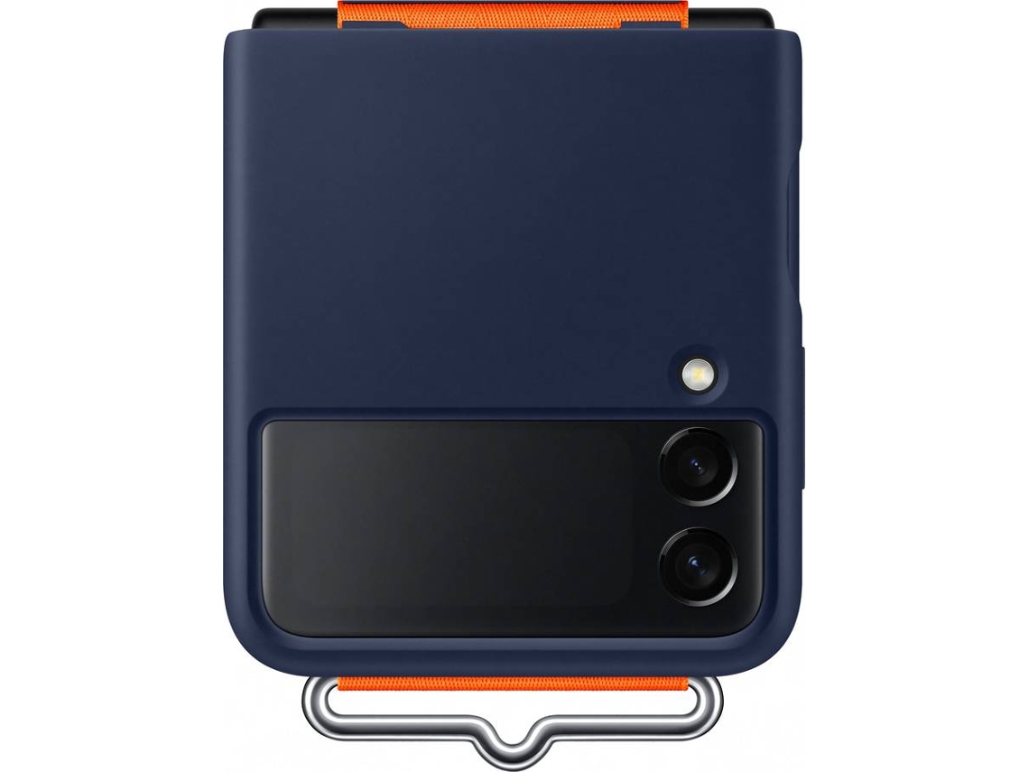 Funda con Anel SAMSUNG Zflip 3 Silicona Azul