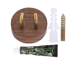 2026 soporte de Parede para Secador de Cabelo Black Walnut Porta Secador com Suporte para Plug Dyson
