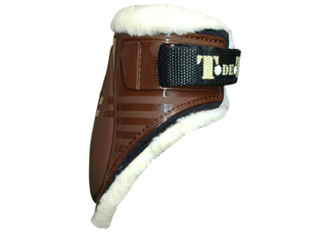 Protectores de menudillos de piel de oveja para caballos T de T