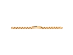 Elegante Pulsera Unisex De Metal Dorado En Aleación De Acero Inoxidable.