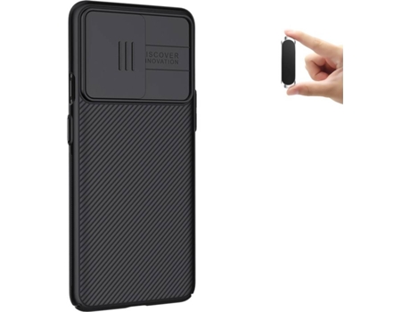 Funda y Soporte OnePlus Nord PHONESHIELD Camshield Nillkin Negro