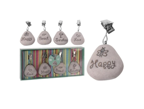 Pesas mantel con pinzas piedras blister 4