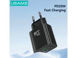 Cargador Usb Pd Usams Cc317 T65 De 33 W Con 2 Puertos Usb-ausb-c Pd