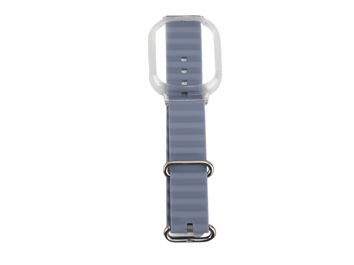 Pulsera de silicona con bisel de policarbonato transparente para Watch 4, color lila