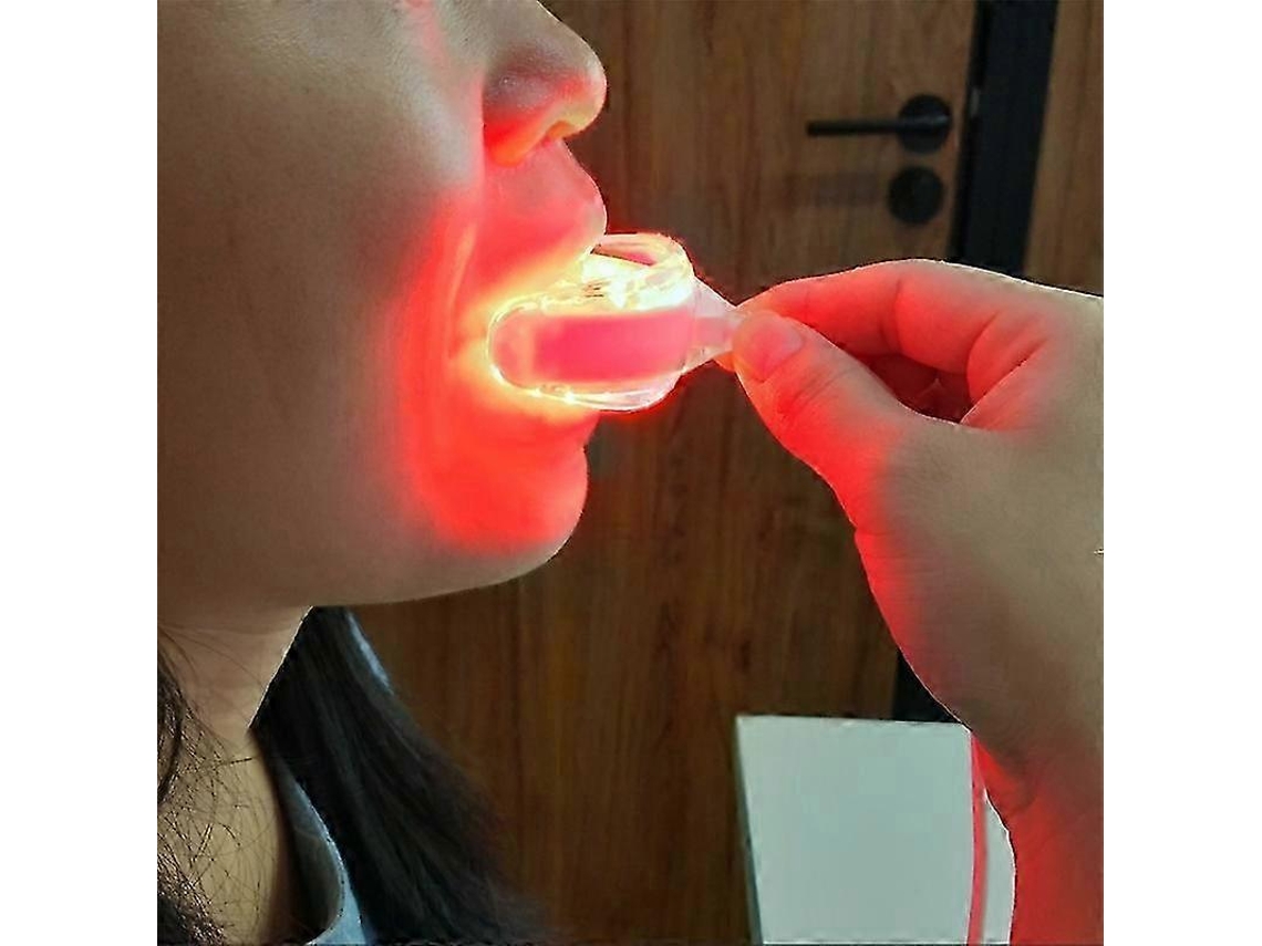 Dispositivo de terapia de luz LED roja para la curación de úlceras dentales, ruptura de gingivitis y tratamiento del dolor bucal.