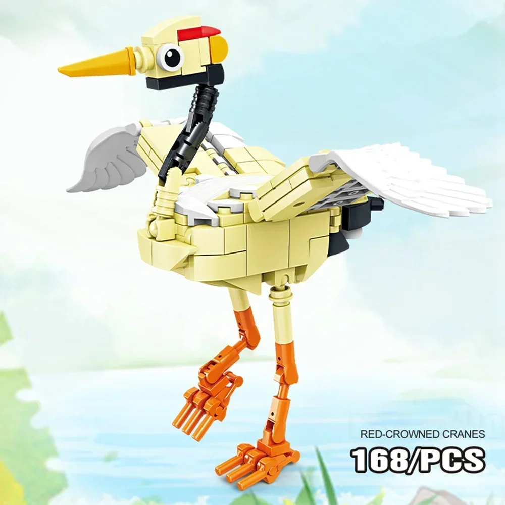 Juego De Bloques De Construcción Con Temática De Aves, Juguete Stem Seguro + Juego Educativo Sobre La Vida Silvestre