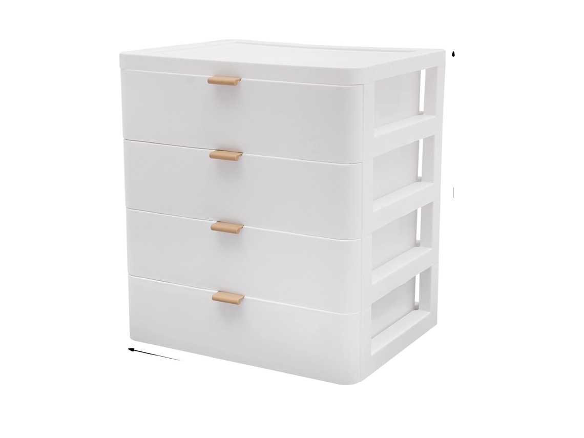 Organizador de escritorio con 4 cajones, elegante, blanco (OEM)