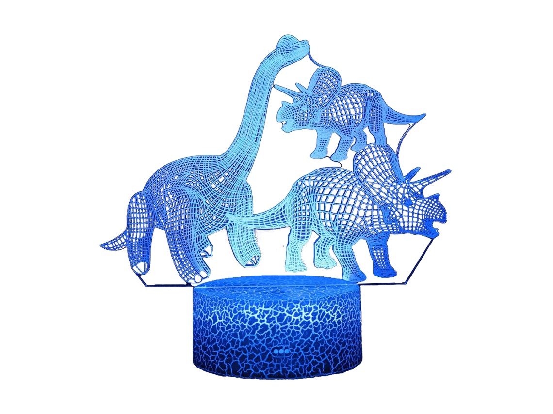 Serie Dinossauro Luz Noturna 3D - Racha Colorida 16 Núcleos - Lc-1782 JEIIBRZUI