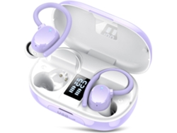 Auriculares Deportivos Azul Escuro Bluetooth 5.3 128h Enc Bass Profundo Ipx7 Con Ganchos Led
