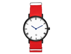 Reloj De Moda Para Hombre Zhoulianfa, Correa De Nailon, Esfera Redonda, Movimiento De Cuarzo, Estilo Casual (rojo)