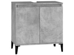 Maison Exclusive - Armario De Lavabo Madera Contrachapada Gris Hormigón 58x33x60cm