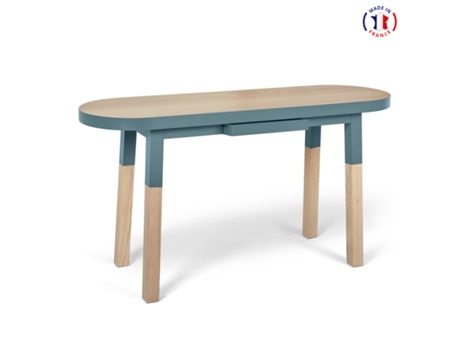 Consola Ovalada MON PETIT MEUBLE FRANÇAIS (Azul Frehel - Madera - 140 x 75 x 45 cm)