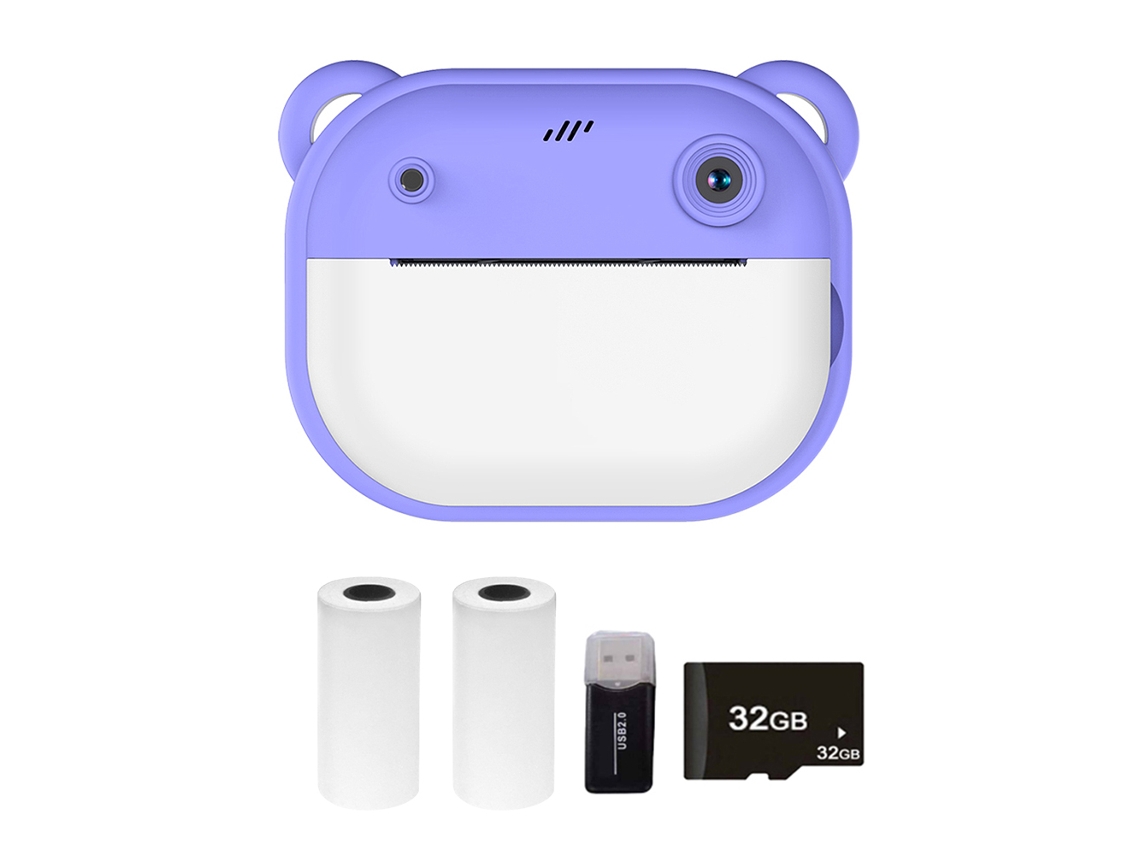 Cámara Digital Para Niños 1080p Con Impresora Térmica, Pantalla Ips De 2,4 Pulgadas, Tarjeta De Memoria De 32 Gb, Regalo De Cumpleaños.