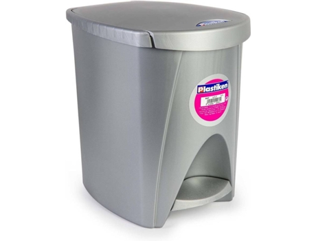 Cubo de Vasura PLASTIKEN Nature (Gris - 7 L)