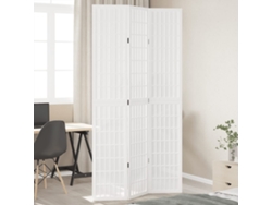 Biombo Separador | Separador De Ambientes De 3 Paneles Madera Maciza Paulownia Blanco