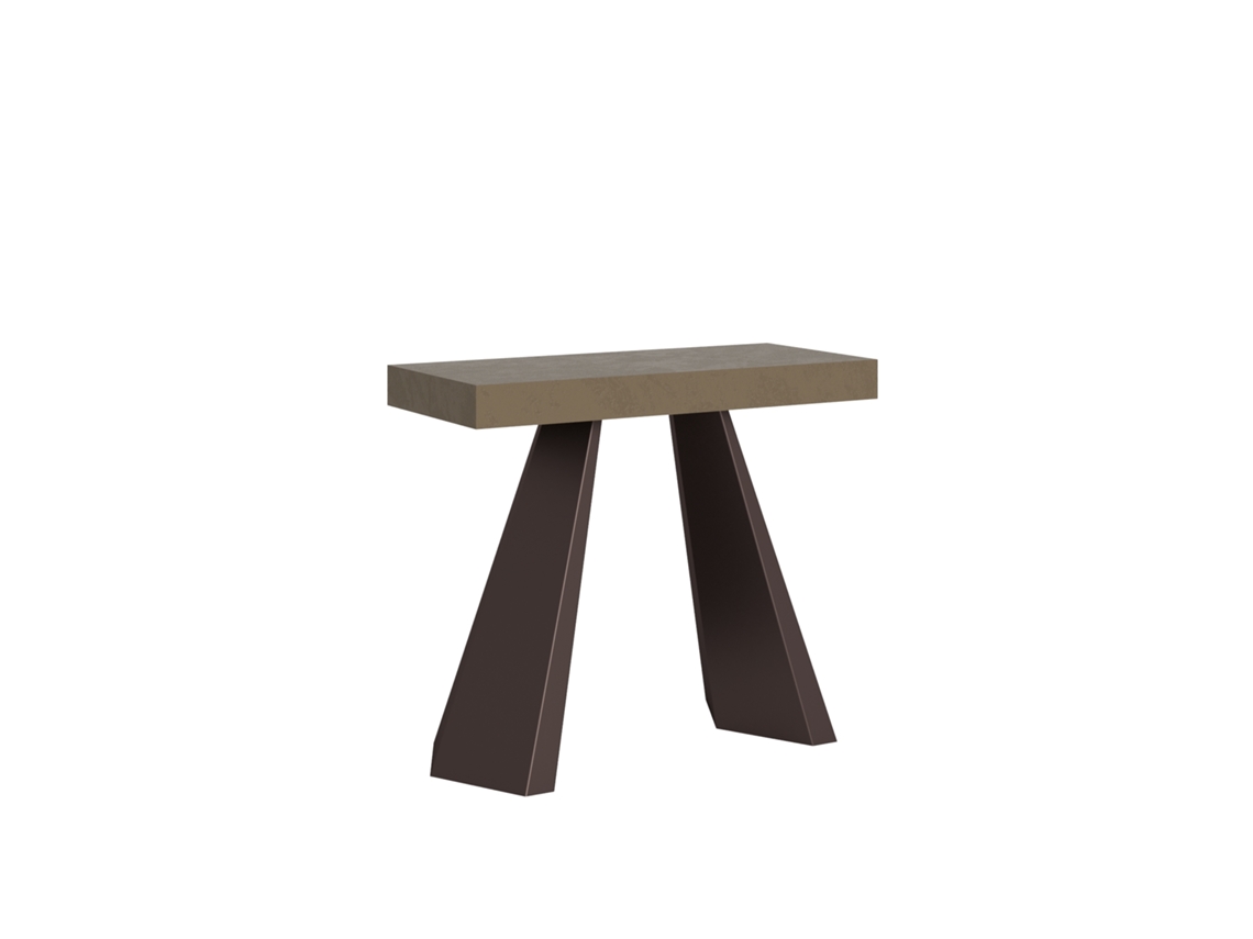 Mesa consola extensible 90x40/196 cm Diamante Pequeña Premium Gris Paloma Itamoby