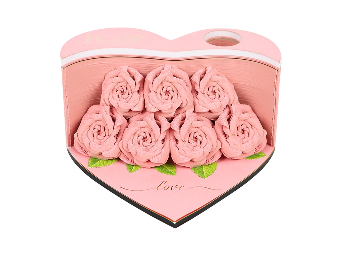 Bloc de notas 3D Eifson Rose Story Love Flowers (rosa)