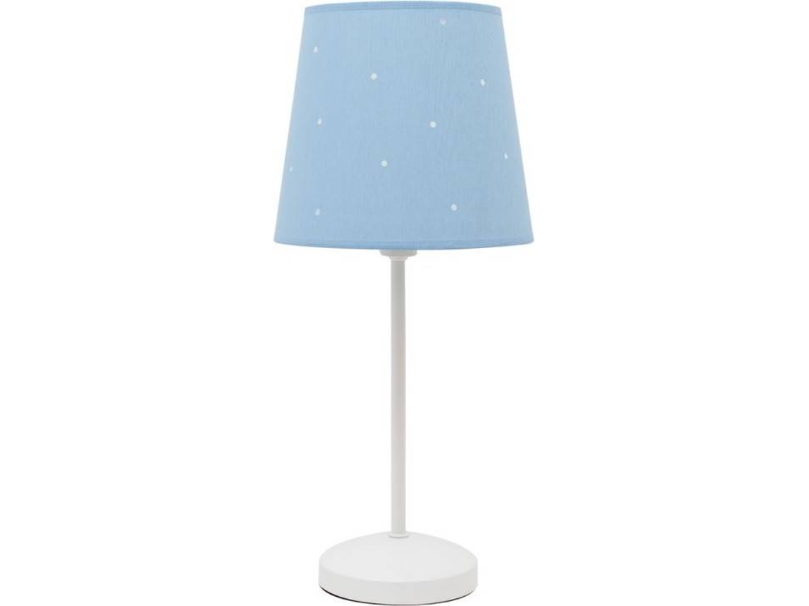 Lámpara de Mesa FABRILAMP Consciencia (Azul Claro - E14 - Máx. 40W - Metal - Tela)