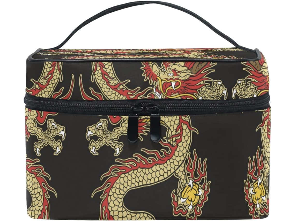 Bolsa Cuero Con Cremallera Portátil Organizador Diseño