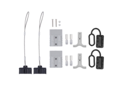 Kit De Conectores Rápidos Para Baterías De 50 A Y 600 V Con Terminales De Cobre Plateado Y Carcasa De Policarbonato.