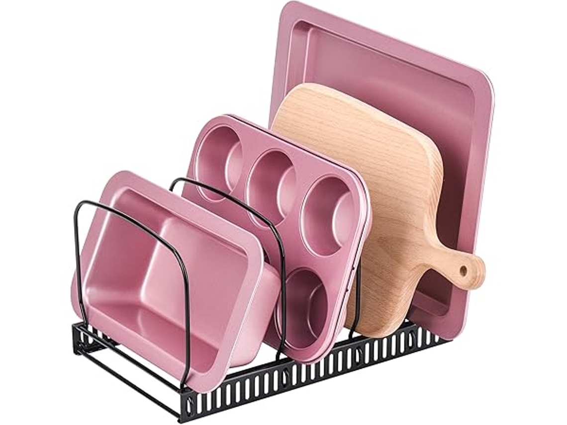 Escurridor De Platos, Divisor De Altura Ajustable, Soporte Para Tapas De Ollas, Escurridor De Agua, Negro, Versátil, Duradero, Compacto, Efi