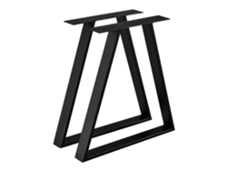 Juego de 2 Patas de Mesa [EN.CASA] Lyngby (Acero - 72 x 55 x 6 cm - Negro Mate)