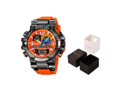 Reloj De Pulsera Electrónico Deportivo Luminoso E Impermeable (naranja), Multifuncional Y Moderno Para Estudiantes.
