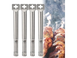 4 Piezas Quemador De Tubo Recto Ajustable De Acero Inoxidable Universal Compatible Con Parrillas De Gas Barbacoa