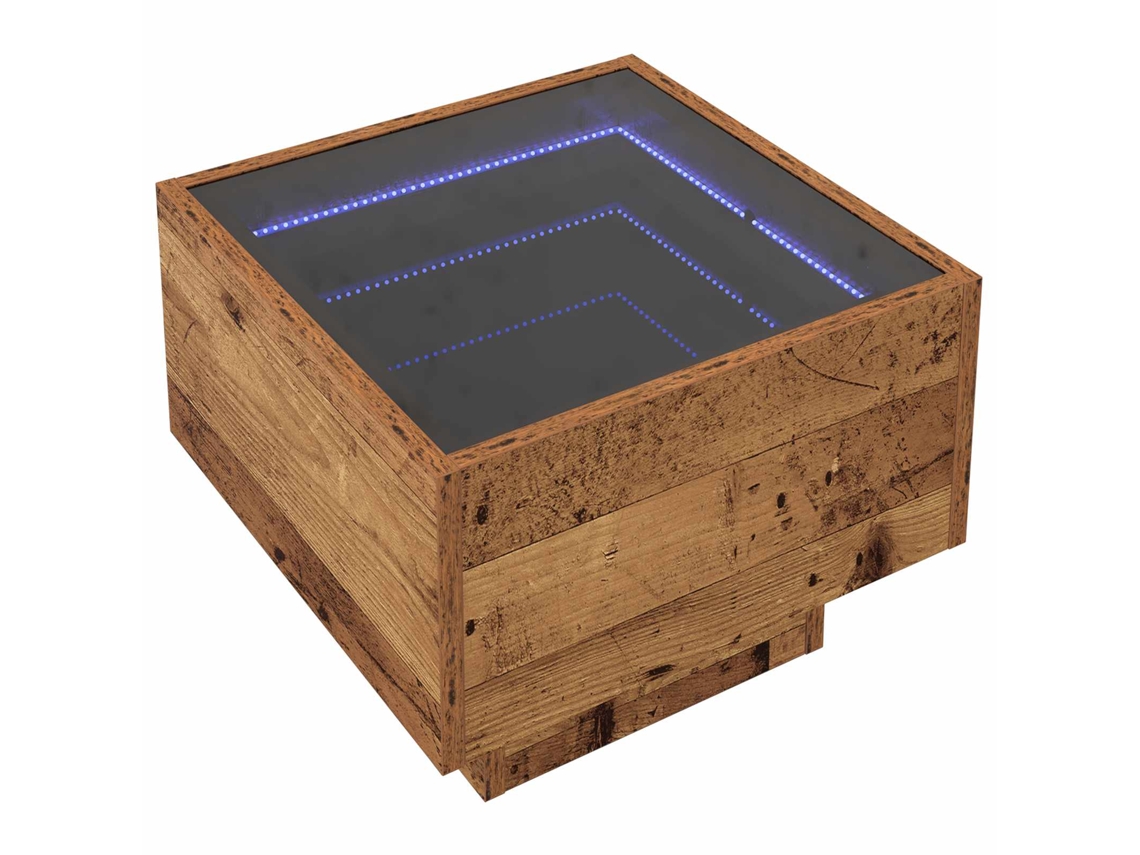 Mesa de centro de madera antigua 40 x 40 x 30 cm MAISON EXCLUSIVE