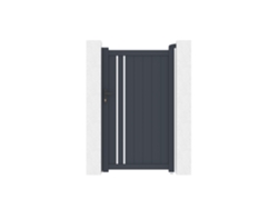 Puerta peatonal de aluminio 1m giona H.180cm