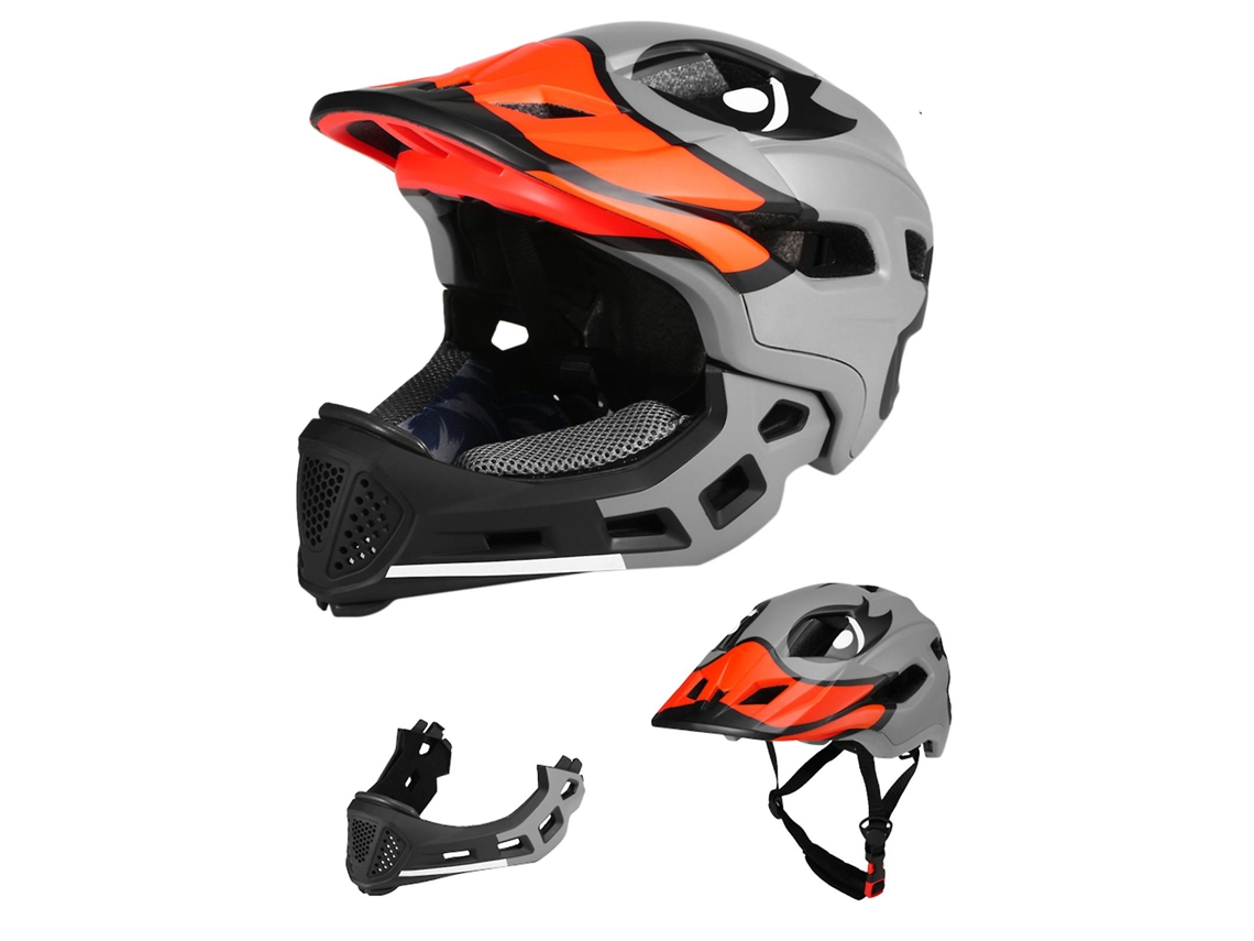 (gris) Casco Integral Desmontable Para Niño, Casco De Ciclismo