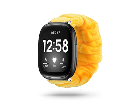 Correa Fitbit Versa 2 Pulsera Scrunchie Amarillo