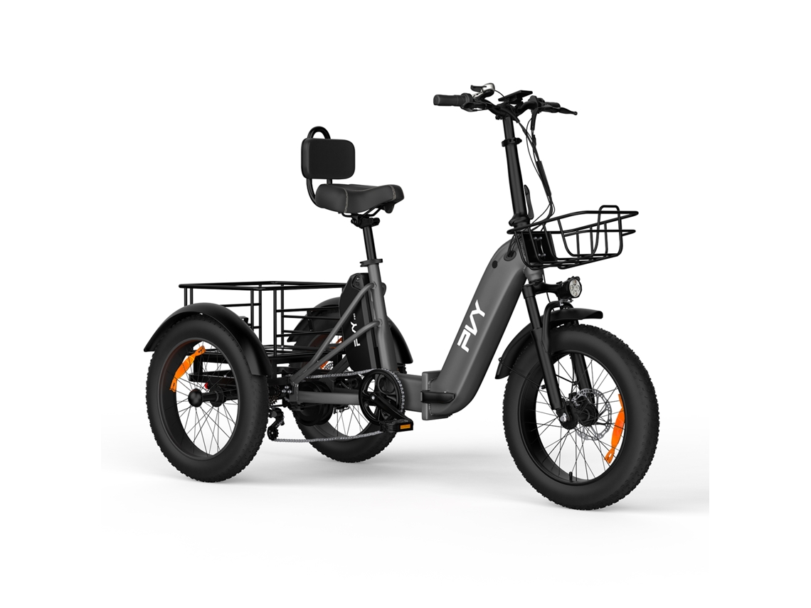 Triciclo Eléctrico Plegable Pvy F20, Batería De 48 V Y 21 Ah, Para Personas Mayores Y Transporte De Carga.