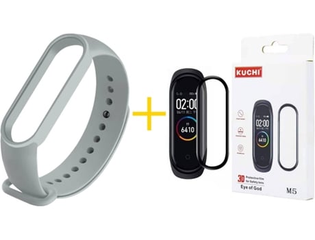 Correa + Protector Mi Band 6 KUCHI Silicona (Gris)