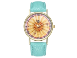 Reloj De Pulsera Unisex Zhoulianfa, Correa De Cuero Sintético, Cuarzo, Estilo De Lujo (menta)