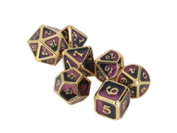 2026-set De 7 Dados Metálicos Poliedros Para Juegos De Mesa, Rpg Y Cartas, Props Divertidos Para Fiestas Y Vacaciones Tipo 2