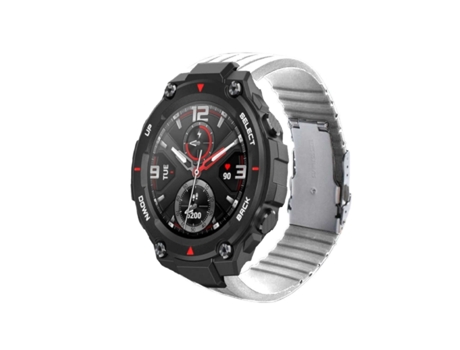 Correa Silicona Stripe Adaptable Amazfit T-Rex Pro Blanco