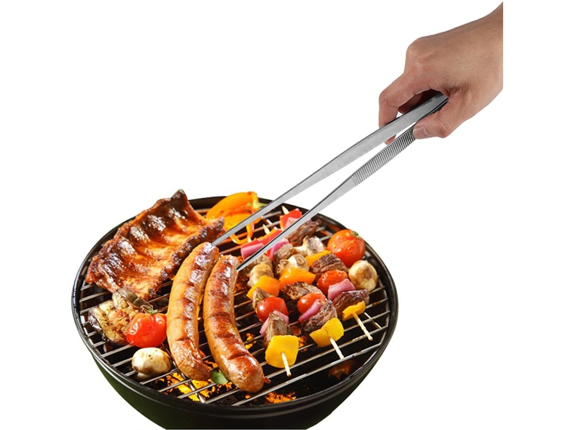 Pinzas de cocina de diseño ergonómico, utensilios de cocina versátiles de acero inoxidable para un manejo preciso